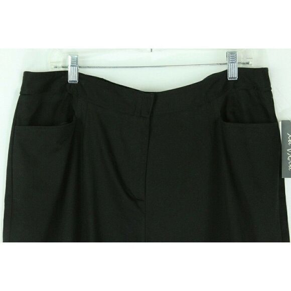 La Vita Black Cropped Wide Leg Pants Stretch Pockets Womens Size 18W NEW - Picture 7 of 7